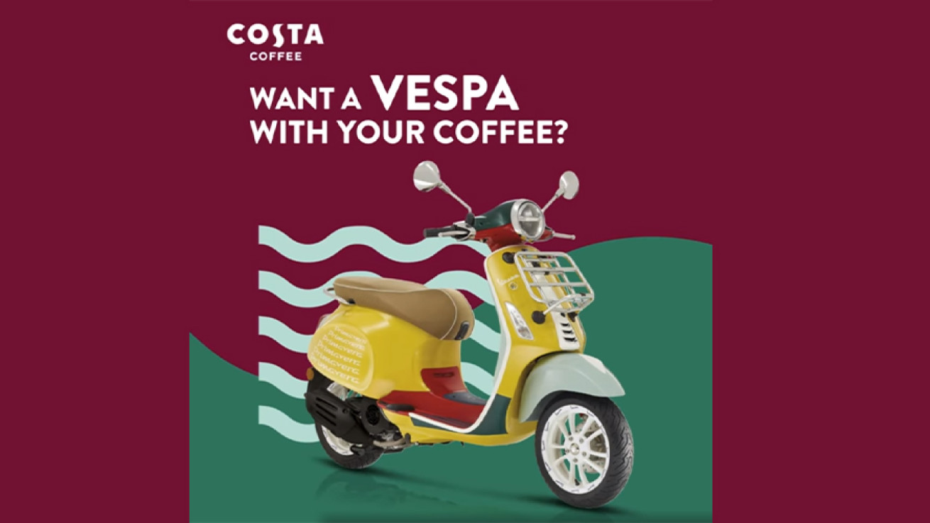 Τα Costa Coffee χαρίζουν μια συλλεκτική Vespa