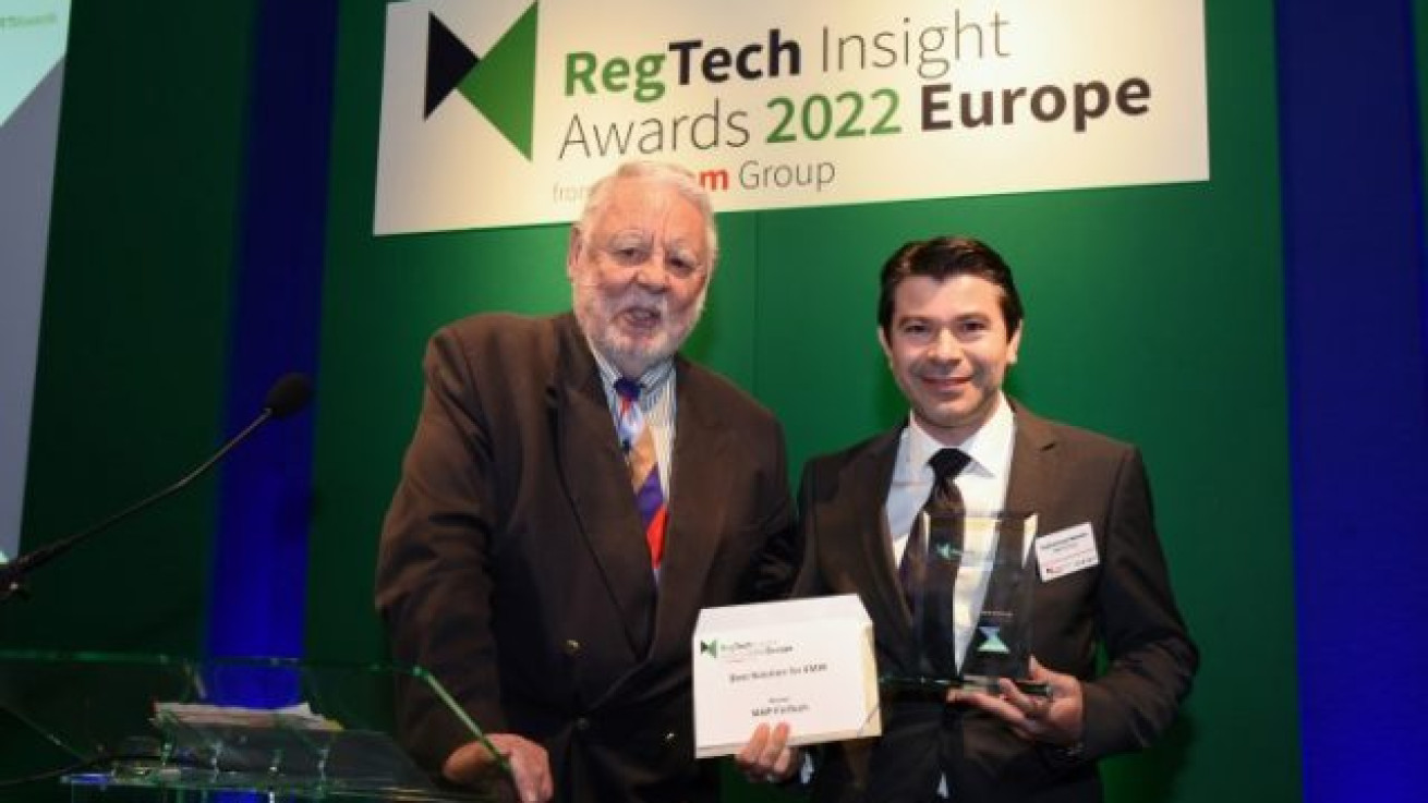 MAP FınTech: Νέα διάκριση στα RegTech Insight Europe Awards 2022 στο Λονδίνο