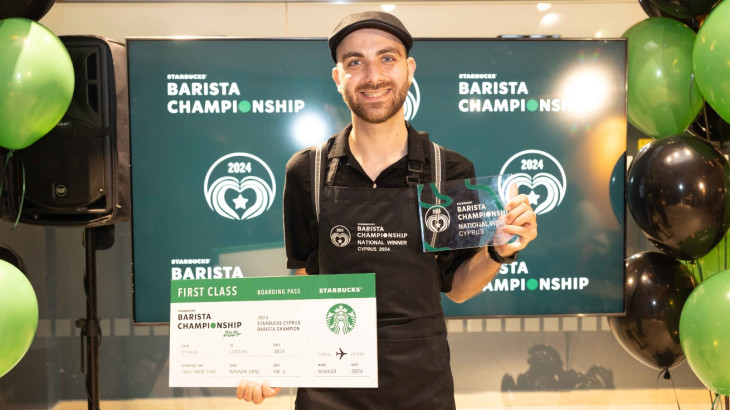 Από τη Λεμεσό ο φετινός Starbucks Barista Champion που θα εκπροσωπήσει την Κύπρο στον μεγάλο τελικό στο Λονδίνο